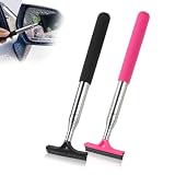YIPFEN 1 unidad Limpiacristales retráctil pequeño, limpiacristales coche para lluvia y niebla en espejo retrovisor (Negro)