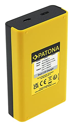 PATONA Cargador Doble (LCD USB-C Micro-USB) para BLX-1 BLX1 Baterías Compatible con Olympus OM-1, OM1, OM-1 II, OM-3, OM3 - imagen 3