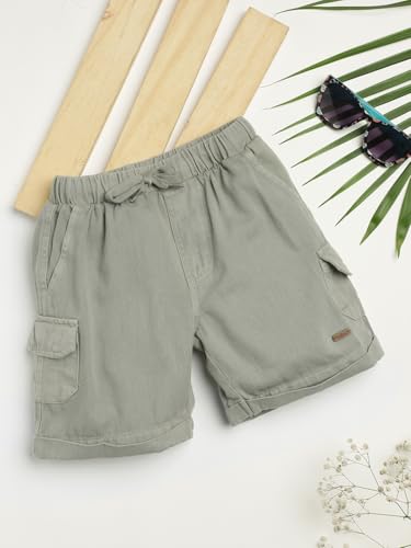 Image of Milou Girls 100% Cotton Stripes Allover Print Biowash Shorts | Soft & Breathable, Safe Dyes, Label-Free Comfort