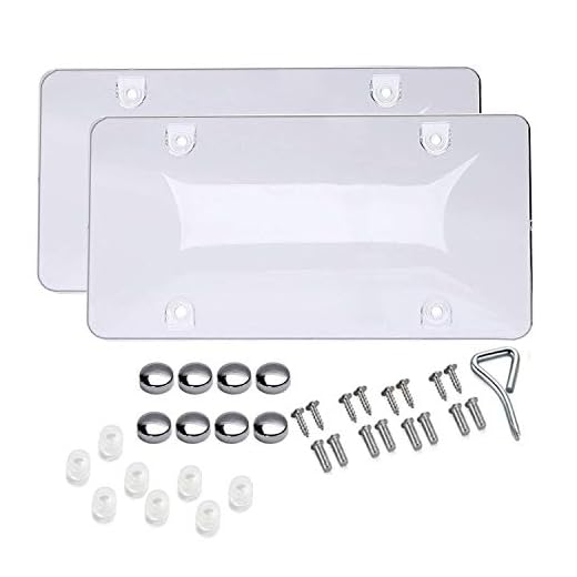 BLVD-LPF OBEY YOUR LUXURY Unbreakable License Plate Shields - [Pack of 2] Clear Bubble, Novelty Plate Covers with Fastening Screws, Screw Driver | Automotive Accessories