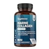 WeightWorld Marine Collagen Capsules 1455mg | 120 Capsules | Type 1 & 3 Collagen Supplements for Women & Men | Hydrolysed Fish Peptides Complex with Hyaluronic Acid, Vitamin C, Zinc & CoQ10