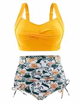 Maillot De Bain Bikini à Taille Haute V Neck Push Cameroon