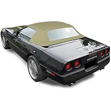 Fits Chevrolet Corvette Convertible Soft Top with Plastic Window Vinyl 1986-1993 Tan