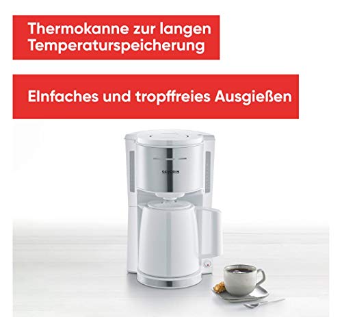 SEVERIN Filterkaffeemaschine mit Thermokanne, Kaffeemaschine für bis zu 8 Tassen, ansprechende Filtermaschine mit… – Bild 3