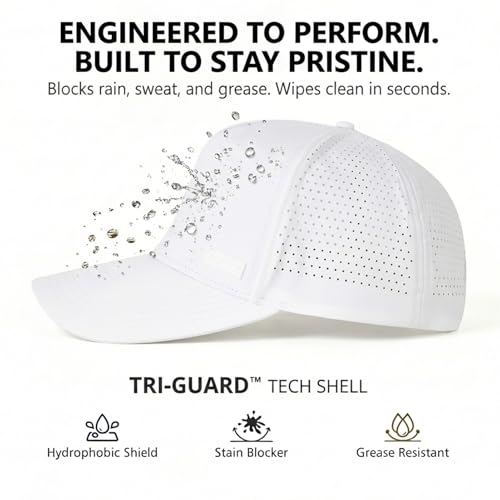 Image of TOP-EX Performance Baseball Hat for Men Water Resistant Golf Cap Running Cooling Snapback Laser Perforated