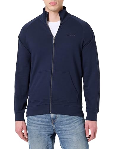 Image of HUGO Men's LIAM Zip jacket 10271462 01 Loungewear_Jacket, 405Dark Blue, M