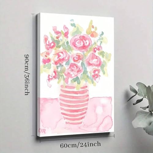 Toile florale rose éclectique pour habiller un mur vide de chambre - 6