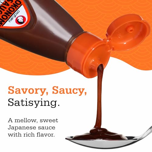 Otafuku Okonomi Sauce, Vegan Japanese Topping for Okonomiyaki Pancakes (17.6 Ounces)