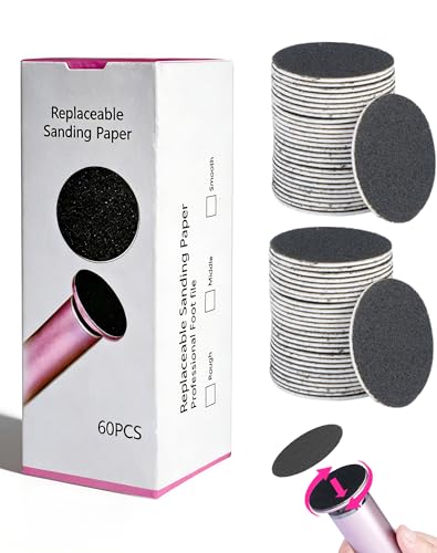 Râpe à Pieds Électrique 60 Disques De Ponçage Remplaçables, Soin Des Pieds Doux & Efficace Pour Femme, Élimine Callosités Et Peau Morte À La Maison (Tête abrasive)