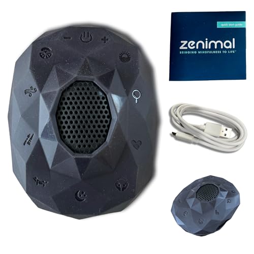 Zenimal Teen and Adult Meditation Audio Player - Patented Screen-Free Mindfulness Device with 9 Audio Meditations and 60 Minutes of Soothing Sounds and Music, Onyx