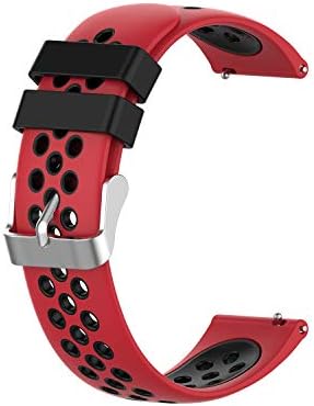KOMI Watch Band Compatible with Huawei Talkband B5, 18mm Quick Release Wristband Air hole Silicone Replacement Strap (18mm, black/yellow)