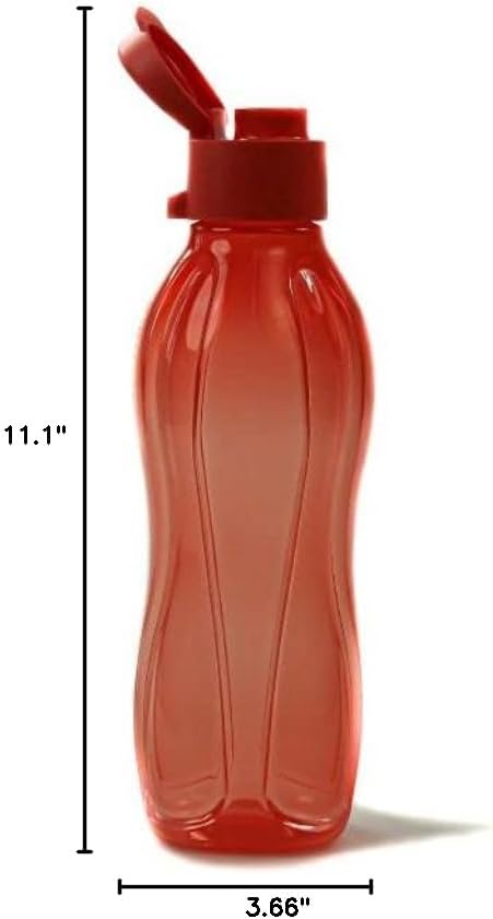 Tupperware to Go Eco EcoEasy 1 Litre Water Bottle with Clip Lid Pastel Orange