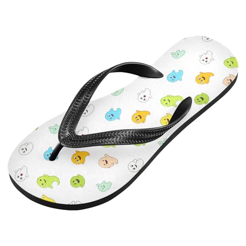 Burbuja Cartoon Boo Flip Flops for Women Men, Soft Thong Sandals Rubber Slippers for Pool Beach Essentials2