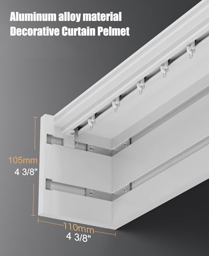 Riel para Cortina Opaca Techo Barra Cenefa Habitación 274cm 6