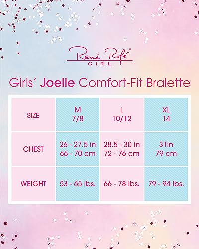 Rene Rofe Girls' Joelle Training Bra ? 10 Pack Stretch Cotton Cami Bralette (7-14), Size Medium/(7-8), Asst #3 #TOP5
