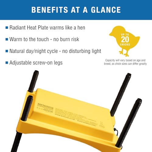Brinsea Plastic Ecoglow 20 Safety 600 Brooder For Chicks Or Ducklings,Yellow