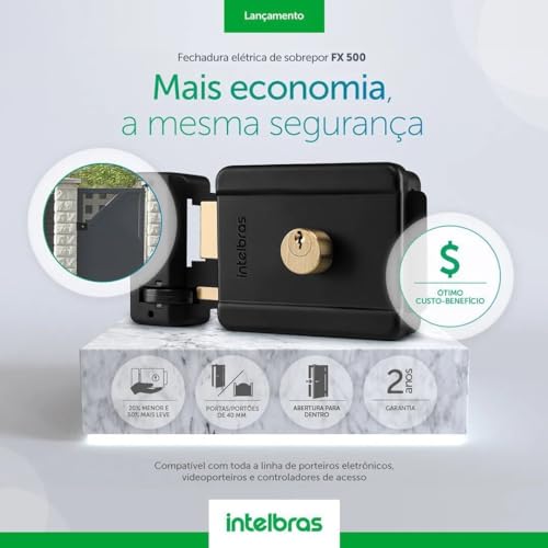 Video Porteiro Smart Inteligente Wireless Campainha Interfone Wi Fi Intelbras IVW 3000+ e Fechadura