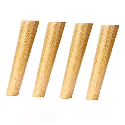 Trä Material Soffa Ben Stol Säng Tv Skåp Soffbord Fötter, Massiva Trä Möbel Ben, Gummi Trä Ersättning Skåp Fötter, DIY Möbel Ben, Avsmalnande Tv Bord/Skåp (tilt20cm/7.9in)