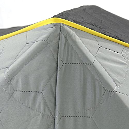 Clam 14471 Portable 4 To 6 Person 9 Foot Jason Mitchell X5000 Ice Fishing Angler Thermal Hub Shelter Tent With Anchors, Tie Ropes, And Carrying Bag #TOP1