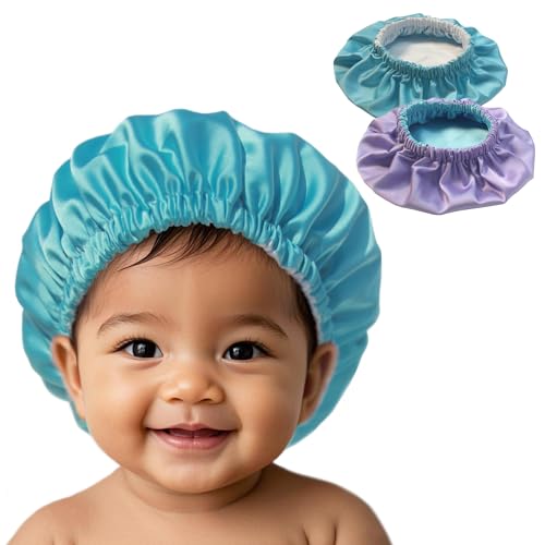 Image of AKISS Baby Infant Newborn Toddler Satin Silk Hair Bonnet Cap for Sleeping 0-3 0-6 3-6 6-12 Months 1-2 1-3 Years