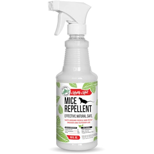Mighty Mint Peppermint Oil Mouse Repellent Spray – Natural Indoor & Outdoor Control for Mice and Rodents – Plant-Based, Extra-Strong Formula - 16 oz