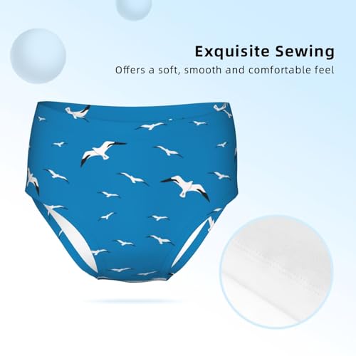 Birds Of Seagulls Flies In The Sky Girls' Underwear Soft Cotton Little Girls Panties Comfort Briefs3