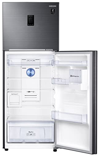 Image of Samsung 376L 2 Star Inverter Frost-Free Convertible 5 In 1 Curd Maestro Double Door Refrigerator Appliance (RT42C5C52BS /HL,Black Inox)