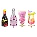 Produktbild Huture Folienballon Weinflasche Cocktail ballons Champagner Folienballons Inflated Aluminiumfolie Ballon 4 Stück Helium Luftballons Set für Geburtstag Hochzeit Party Dekor, XXL 100cm