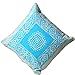 Funda de cojín india 100% algodón con estampado digital azul de algodón conjunto de 2 almohadas de decoración de cierre de cremallera 15 x 15 …