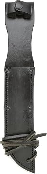 World War Two Vietnam Style Leather Sheath for US Navy Mark 2 MK 2 or KA-BAR Leather Sheath Fits 7" Blade Black