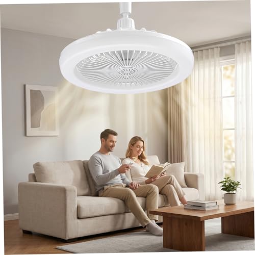 Ventilateur de plafond avec lumières LED intensité variable télécommande douille E27 - 7