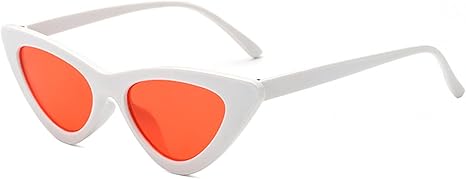 Amazon Co Jp 女性男性用サングラス かわいい レトロキャットアイサングラス女性スモールブラックホワイト安いサングラスuv400 服 ファッション小物