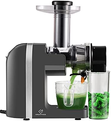 Juicer Machine, Slow Masticating Juicer Extractor, Cold Press Juicer with Quiet Motor and Reverse Function, Anti-Clogging Easy to Clean with Brush for Fresh Fruits and Vegetables Juice