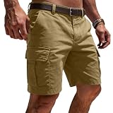 Cargo Shorts Men, Casual Camuflaje Algodón Bermuda Tallas Grandes Piratas Cargo Short Bolsillo Cremallera Bermudas Multibolsillos Pantalones Cortos Verano Hombre, Pantalon de Trabajo Corto, S