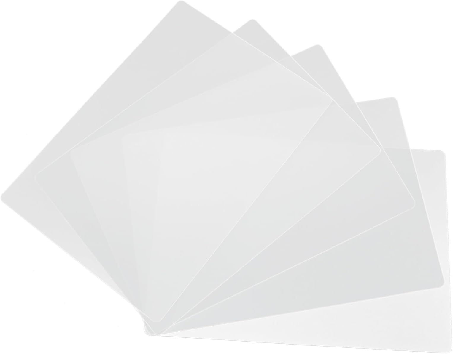 5Pcs Transparent Plastic Writing Pads Multi-use Desk Boards for Students Exams Office Reusable Smooth Writing Support Boards