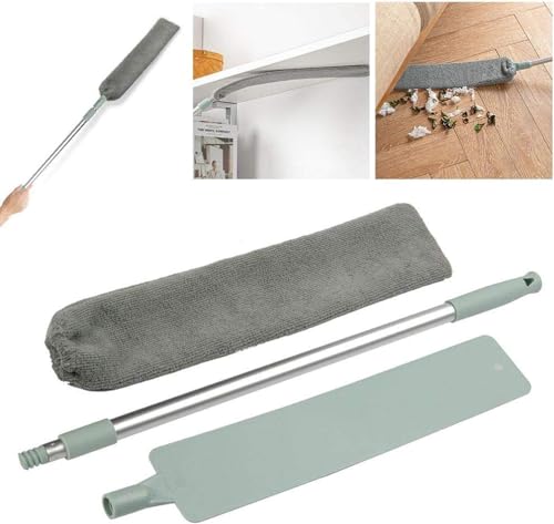 GO LOGISTIC SRL Spolverino In Microfibra Per Polvere Con Manico Allungabile E Flessibile Spazzola cattura polvere Asta Allungabile