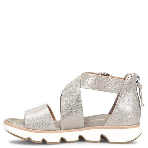 Mackenna Leather Sandal in Silver4