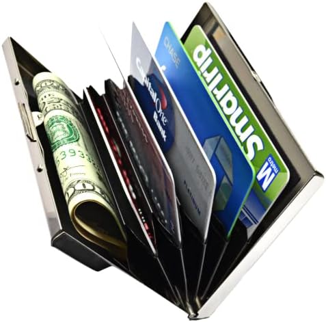 Bofit Stainless Steel RFID Blocking Credit Card Wallet Case Holder Slim & Stylish Design for Men & Women- Prevent Electronic Credit Card Scan Theft (Mirror finish)