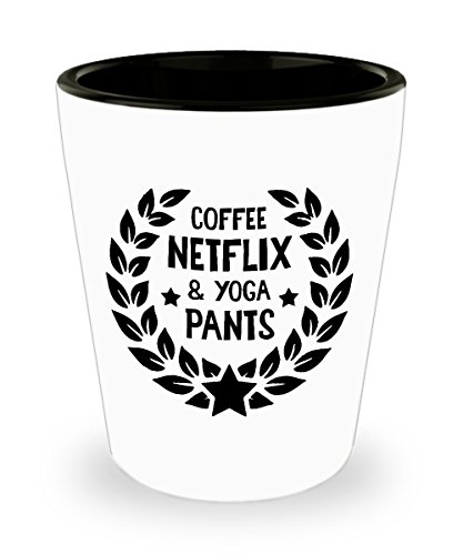 Best Shot Glass Coffee Mug for Yoga & Netflix Gifts