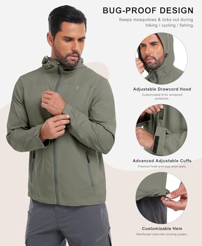 Little Donkey Andy Men's UPF 50+ Sun Protection Hoodie Jacket Lightweight Full Zip Hoodies Long Sleeve Shirts Hiking Fishing3