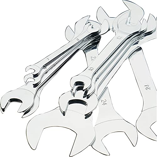 Llave ajustable, herramienta de reparación, juego de llaves Juego de llaves delgadas de doble extremo abierto ultradelgado Juego de herramientas manuales de reparación de automóviles súper delgado Lla