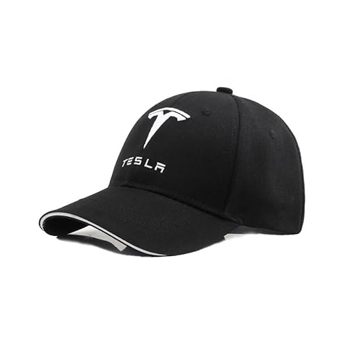 WEQTYSAB Auto Baseballkappe, für Tesla Model Y 2020+ Unisex Sport Sonnenhut Männer Frauen Verstellbare Baseball Cap Mütze Schiebermütze,A