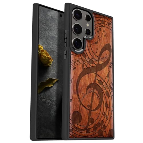 Coque antichoc Samsung S25 Ultra en bois pour éviter les rayures et les bris d'écran