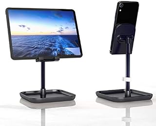 Licheers Cell Phone Stand, Height Angle Adjustable Phone Holder for Desk Tablet St