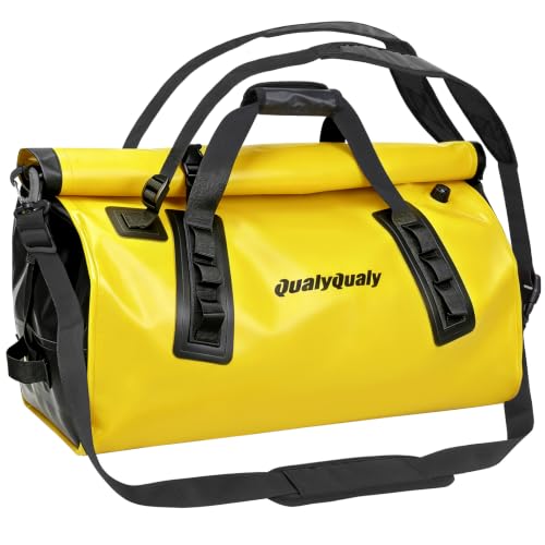 QualyQualy - Waterproof Duffel Bag 80L Roll-top Travel Dry Bags Boat Motorcycle Backpack - Best Deal on Amazon