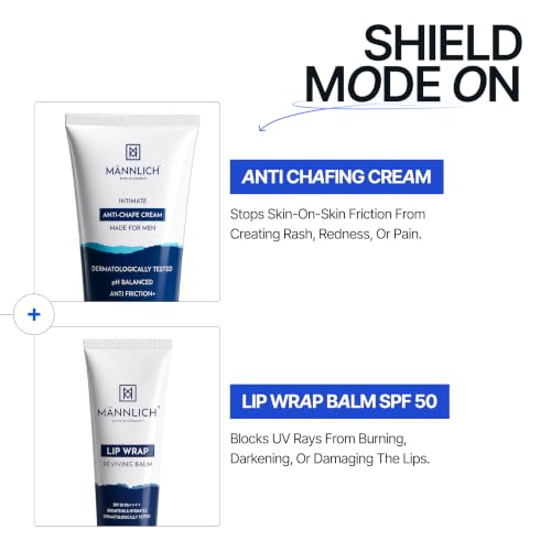 Image of Protection Duo | SPF 50 Lip Balm + Anti Chafing Cream | Protects Against Dryness & Skin Irritation