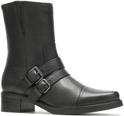 HARLEY-DAVIDSON FOOTWEAR Women's JERILYNN Double Buckle Motorcycle Boot, Black, 9 | Image 5