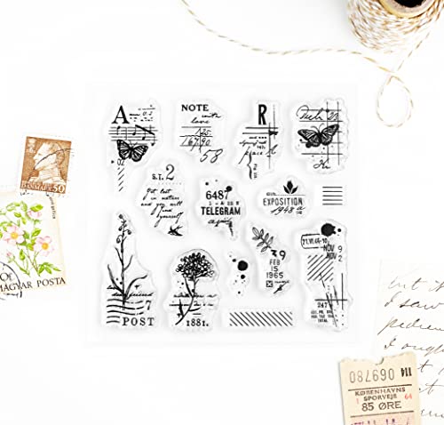 Mini Decorative Clear Stamps By Wintertime Crafts, Tiny Vintage Style Photopolymer Stamps For Scrapbooking, Mixed Media And Art Journals #TOP1