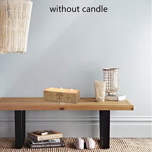 Creatcabin Wooden Tealight Candle Holder Tree Of Life Set Of 3 Candlestick Stand With Star Moon Chakela Memorial Candle Ornaments For Loss Of Loved Remembrance Gifts 6.5 X 5.5Inch (Without Candles) #TOP5