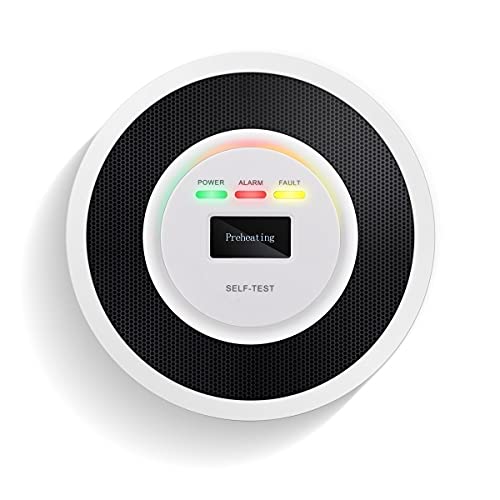 Propane/Natural Gas Detector, Home Gas Alarm, Monitor Combustible Gas Levels: Methane, Butane, LPG, LNG; LED Displays Concentrations, Leak Safety, Prevents Fire Hazards/Explosions; Includes eBook